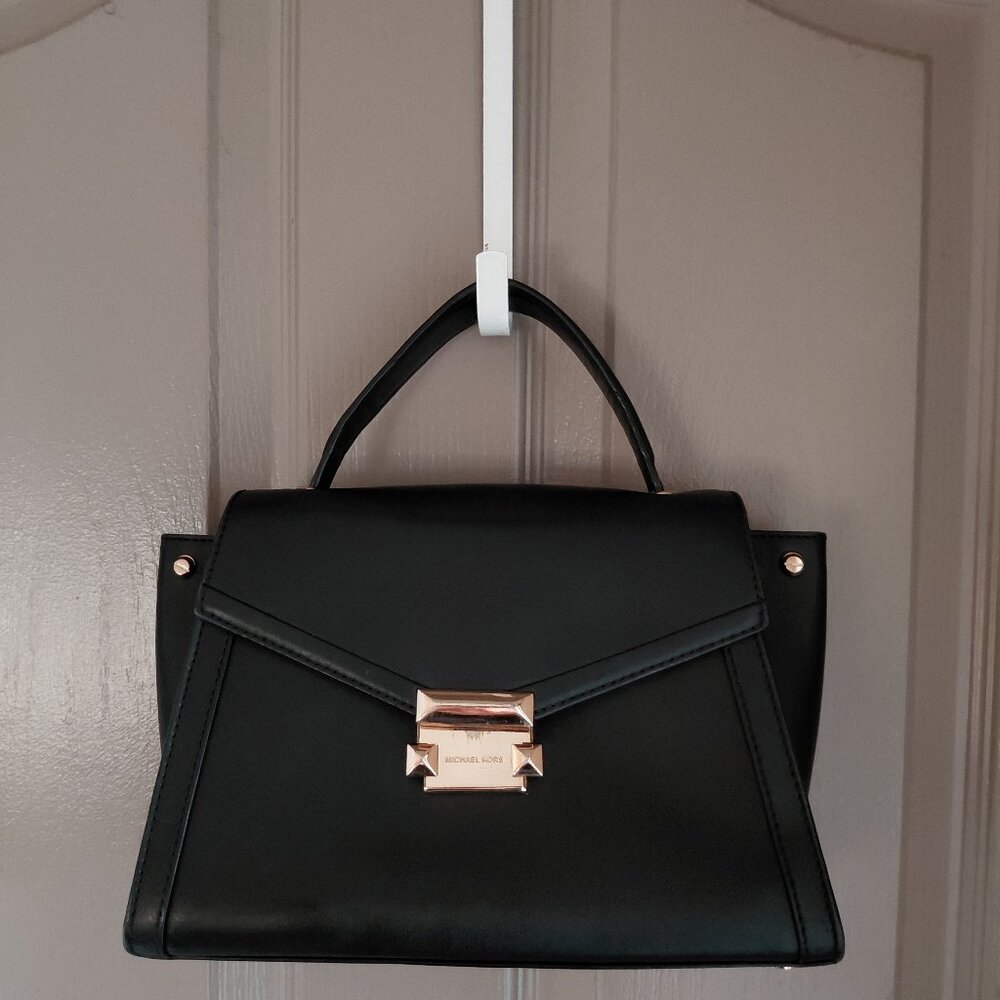 Michael Kors Black Leather Handbag with Dust Cover